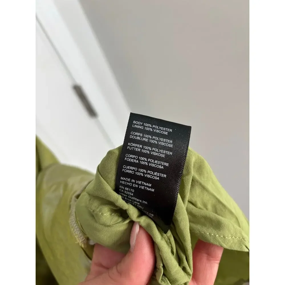 Urban Outfitters Shiny Satin Asymmetrical Mallory Mini Dress Size Small - Picture 6 of 9